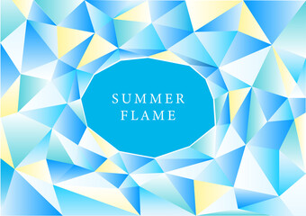 夏らしいステンドグラスのフレーム素材