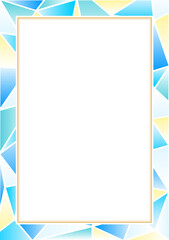 夏らしいステンドグラスのフレーム素材