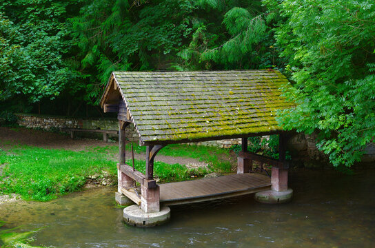 washing place along a river in Normandy 