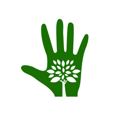 Obraz premium Think green icon isolated on white background