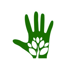 Obraz premium Think green icon isolated on white background