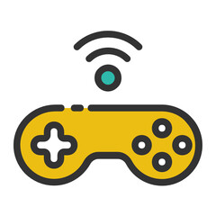 Joystick , Internet of Things filled outline icon.