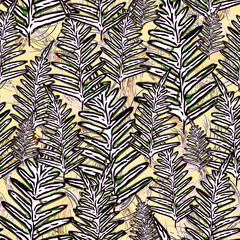 mystical fern forest seamless pattern