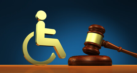 Disability Law Social Services And Legal Acts For Disabled People Concept