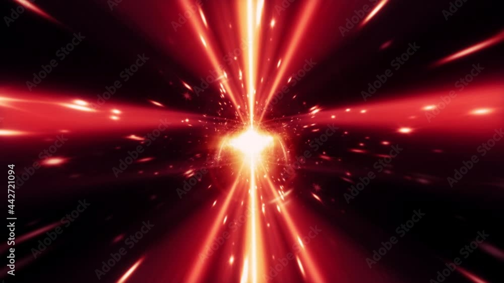 Poster colorful speed light motion background red flicker light streak rotating futuristic background. 4k s