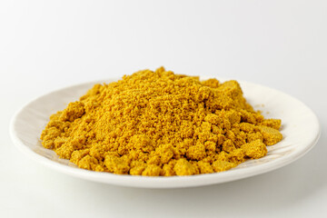 Curry powder on a white background
