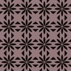 graphic floral seamless pattern in browns