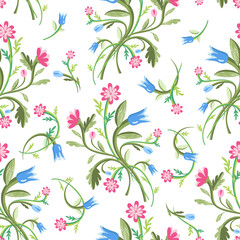 Floral Bouquet Seamless Pattern.