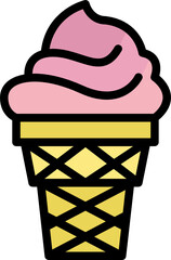 ice cream color outline icon