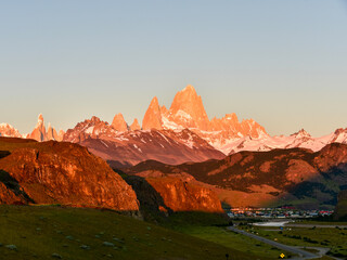 sunset in the mountains