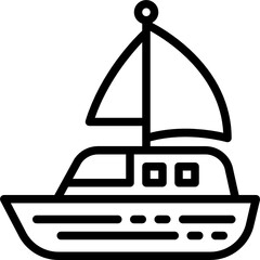 sailboat outline icon