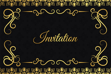 Fototapeta na wymiar luxury invitation background style ornamental pattern