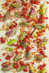 Homemade chocolate bar with pistacchios