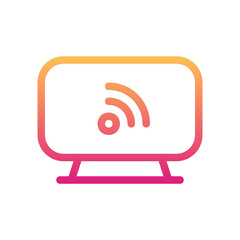 Television , Internet of Things gradient icon.