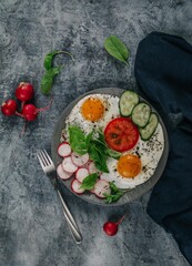 salad with vegetables