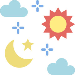 day and night flat icon