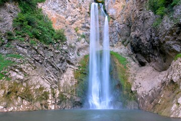 Waterfall of the River Bliha in Bosnia and Herzegovina.