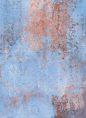Modern art. Versatile artistic backdrop for creative design projects: posters, banners, cards, websites, magazines and wallpapers. Raster image. Unusual hand painted texture. Blue and brown colours.