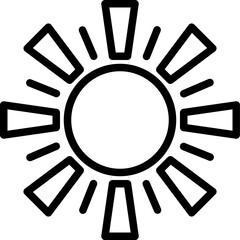 sun outline icon