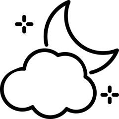 moon outline icon