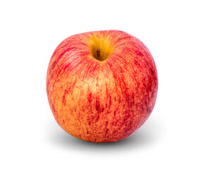 Red yellow apple isolated on white background