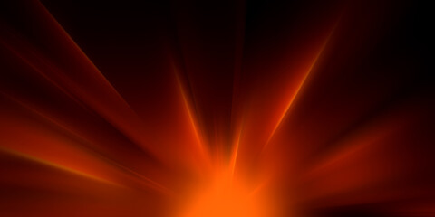 Orange and red sunbeam burst of light

