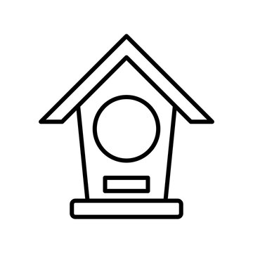 recommend clip art: Bird house Outline Vector Icon Design