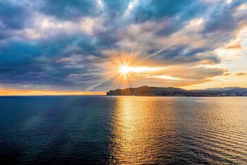 sunset over the sea mallorca spain