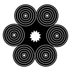 Black and white abstract striped background. Optical Art. illustration.