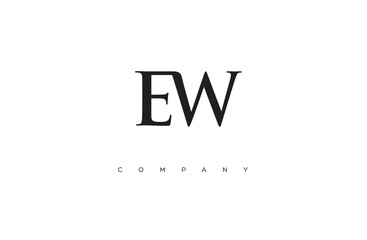 Initial EW logo design vector