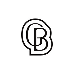 Fototapeta premium アルファベットのGとBを組み合わせた、モノグラムデザイン
