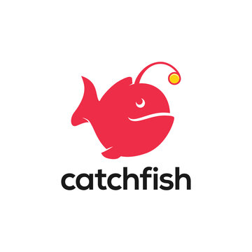 fish logo inspiration, Humpback anglerfish