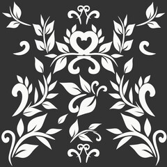 white vector for black background