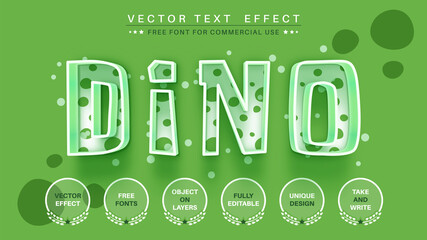 Dino - edit text effect, font style