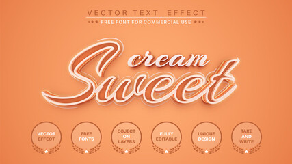 Seeet cream - edit text effect, font style