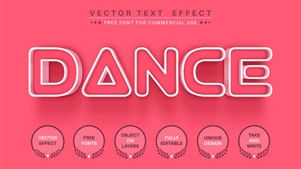 Dance - edit text effect, font style