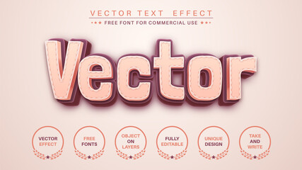 3D Vector - edit text effect, font style
