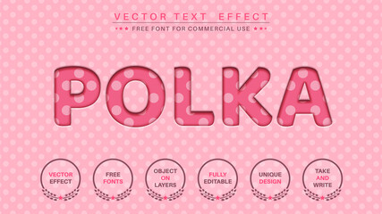 Polka - edit text effect, font style © rwgusev