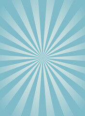Sunlight vertical background. Powder blue color burst background with white highlight.