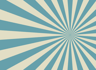 Sunlight retro faded wide background. blue and beige color burst background.