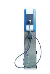 Fast electric car charger green energy environment friendly driving vehicle station. Modern...