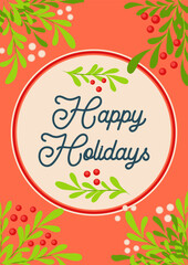 Obraz premium Christmas and Happy New Year templates. Trendy retro style.