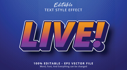 Live text with hype gradient style effect, editable text effect