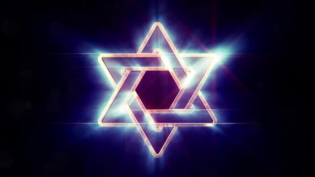 glowing star of david - blessed symbol of Israel