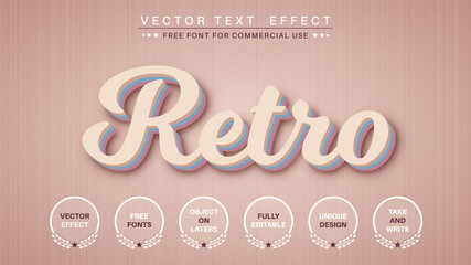 Fototapeta Retro - edit text effect, font style obraz