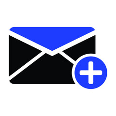 Email message plus icon