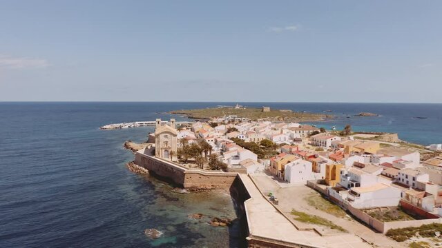 Spanish-Inspired Church and Promenade in Tabarca Revealed as a Flying Drone