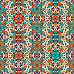 Vector Seamless  Mexican  Geometric Pattern - 442742854