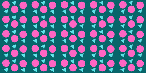 Pattern with different shapes on a dark background.