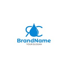 RC Water Logo Design Vector